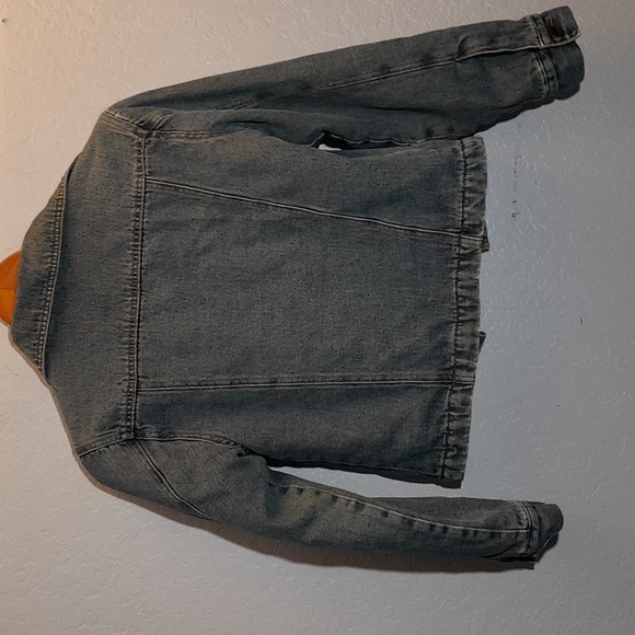 MODA Vintage Distressed Lined Jean Jacket Small - Picture 9 of 10